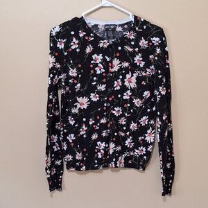 Lord & Taylor Floral Print Cardigan